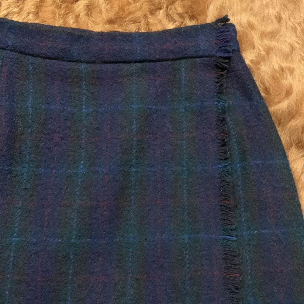 Ralph Lauren Navy and Green Plaid Maxi Skirt - Picture 2 of 16
